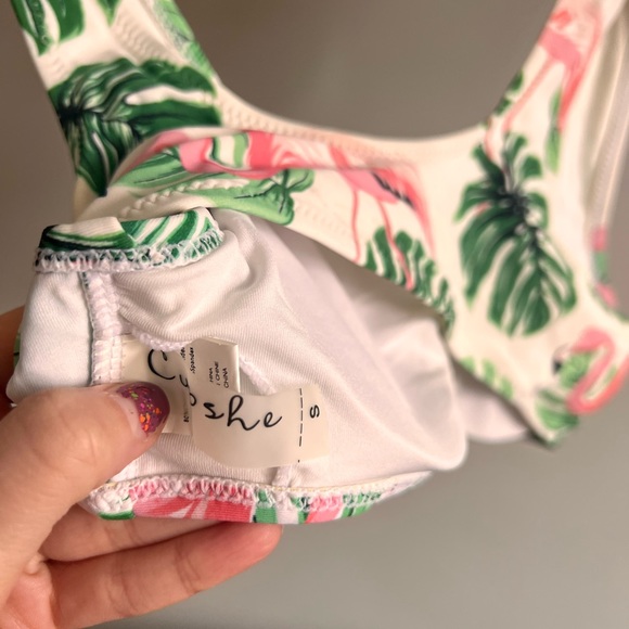 Tropical Monstera and Flamingo High-Waisted Bikini - Picture 12 of 15